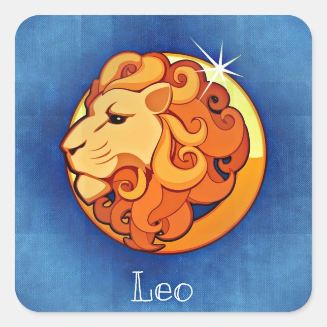 Sticker Carré horoscope leo (Devant)