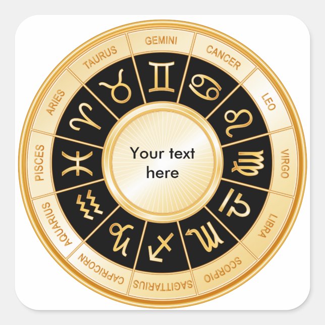 Sticker Carré Horoscope Mandala (Devant)