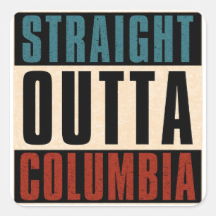 Sticker Carré Hors de Columbia Sud Carolina SC