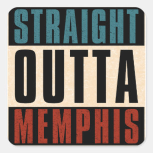 Sticker Carré Hors droit Memphis Tennessee TN