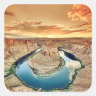 Sticker Carré Horseshoe Bend Caynon
