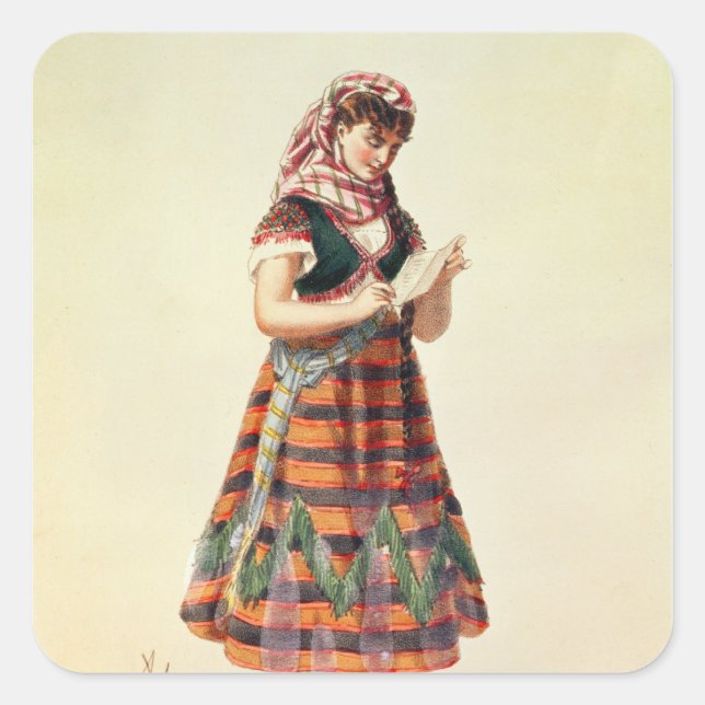 Sticker Carré Hortense Schneider (Devant)