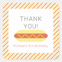 Hot Dog moderne rouge jaune Anniversaire de enfant