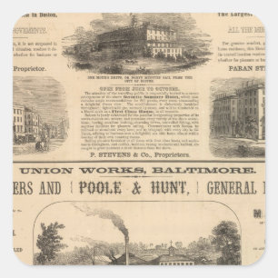Sticker Carré Hôtel à Tremont House, Boston, Nahant House