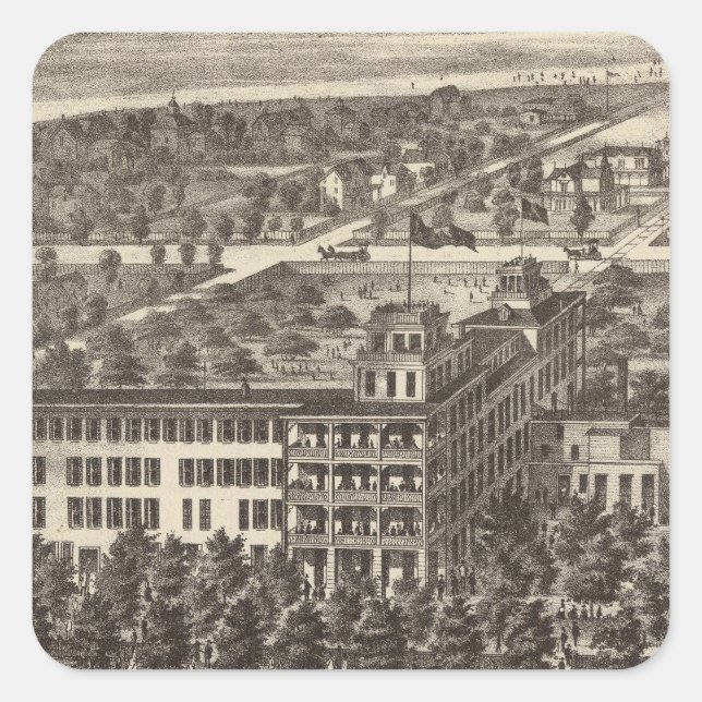 Sticker Carré Hôtel aux États-Unis, Atlantic City, NJ (Devant)