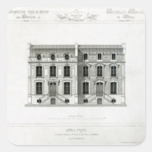 Sticker Carré Hôtel Prives, 10 & 12 Rue Balzac, Paris