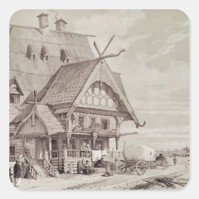 Sticker Carré Hôtels et maisons d'hôtes (Devant)