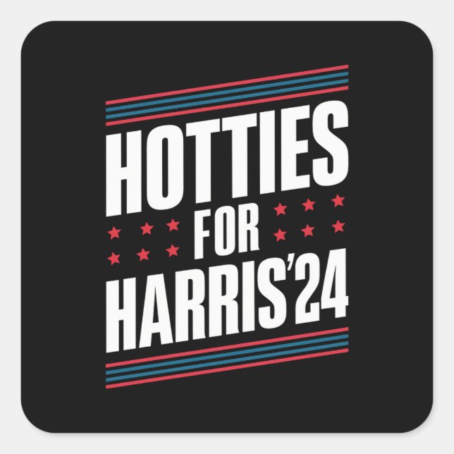 Sticker Carré Hotties For Kamala Harris 2024 (Devant)