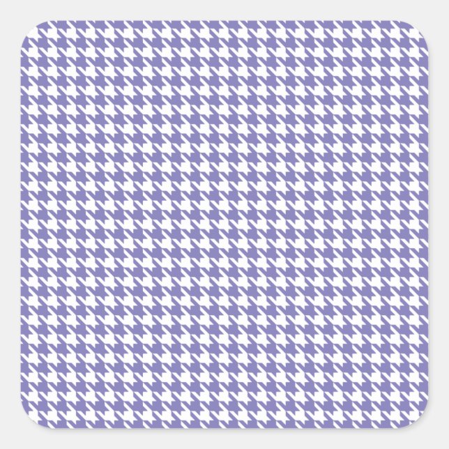 Sticker Carré Houndstooth moderne violet à Emporiomoffa (Devant)