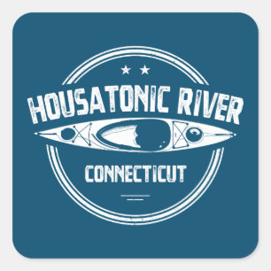 Sticker Carré Housatonic River Connecticut Kayak