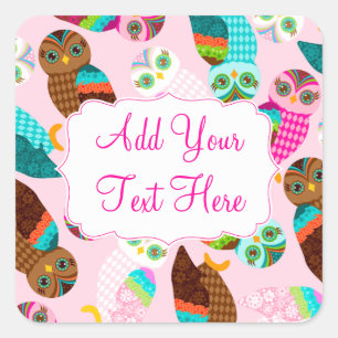Sticker Carré How Now Little Owls ?