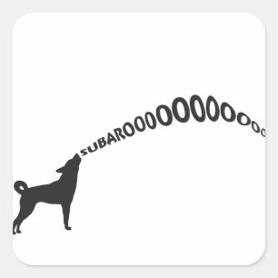 Sticker Carré Howling Subaru Chien