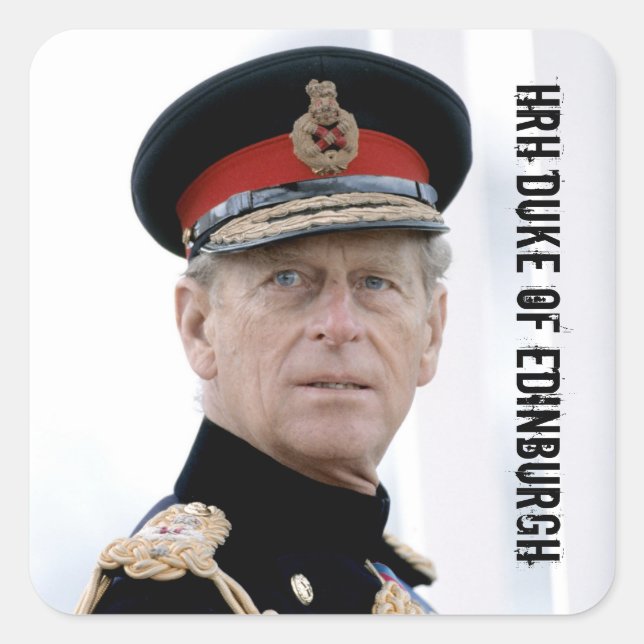 Sticker Carré HRH Duke d'Édimbourg (Devant)