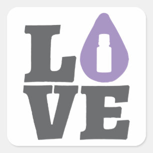 Sticker Carré Huiles essentielles d'AMOUR