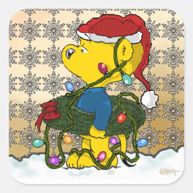 Sticker Carré Hula Wreath de Ferald (Devant)