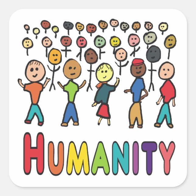 Sticker Carré Humanité (Devant)