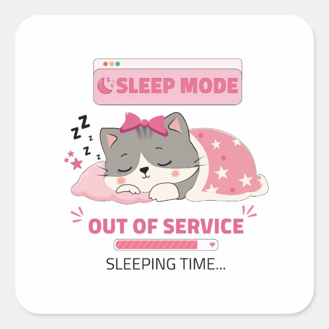 Sticker Carré humeur de sommeil (Devant)