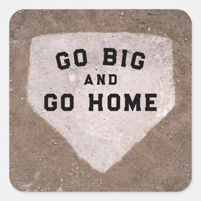 Sticker Carré Humour baseball (Devant)