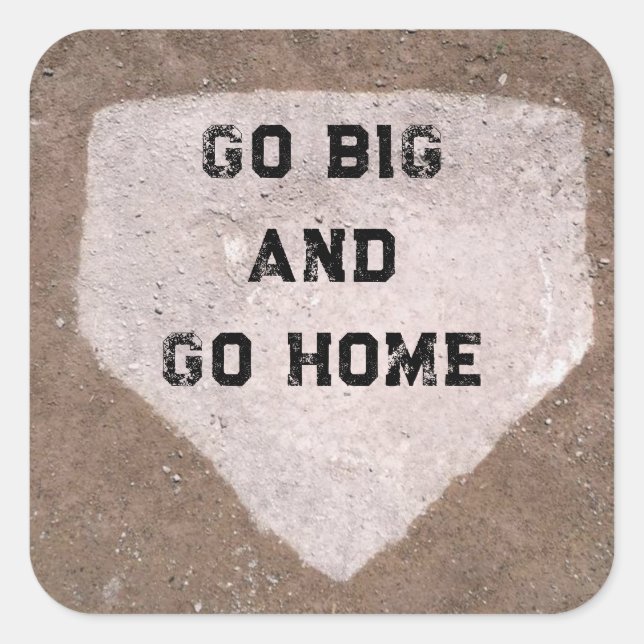 Sticker Carré Humour baseball (Devant)