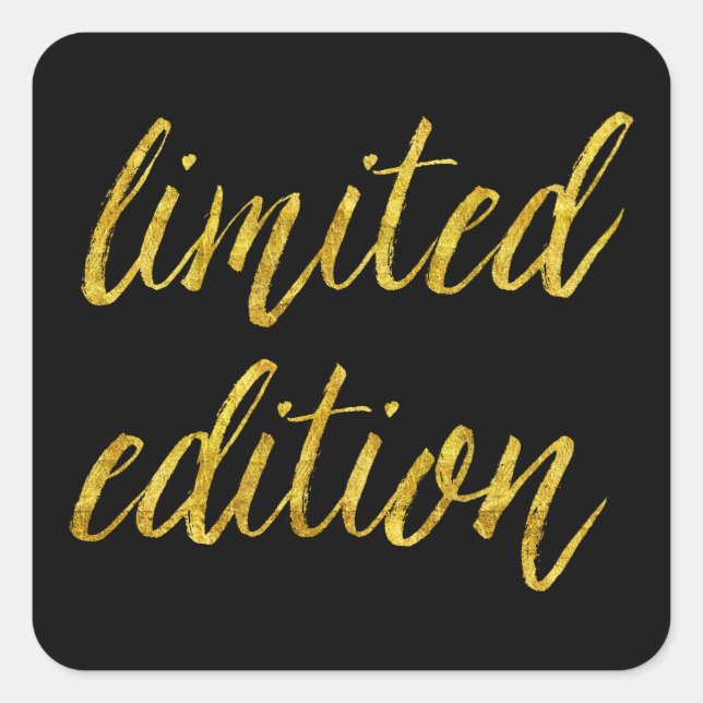 Sticker Carré Humour des devis Faux Gold Foil (Devant)