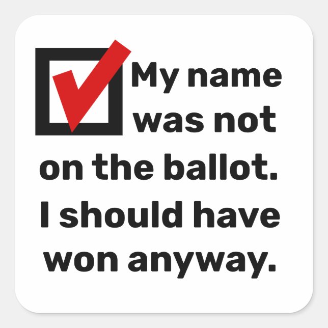 Sticker Carré Humour des élections 2024 (Devant)