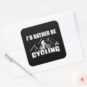 Sticker Carré Humour VTT - Cyclisme Drôle