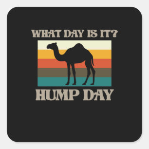 Sticker Carré Hump Day Camel Animal Lover Camels Pet Owner Graph