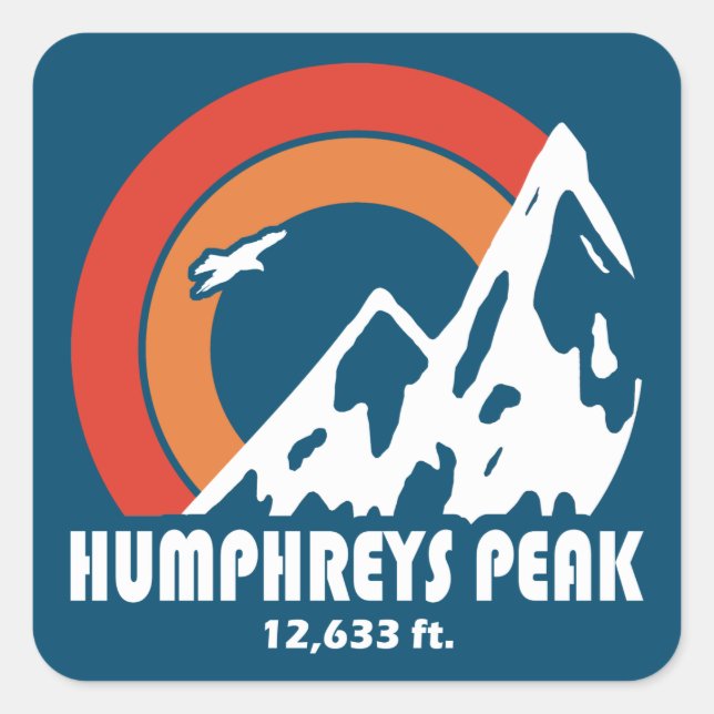Sticker Carré Humphreys Peak Arizona Sun Eagle (Devant)