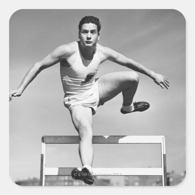 Sticker Carré Hurdling (Devant)