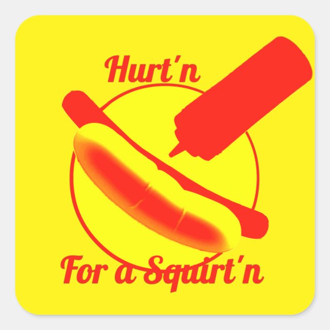 Sticker Carré Hurtin pour un squirtin (Devant)