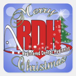 Sticker Carré Hygiéniste dentaire enregistré par CAD de NOËL