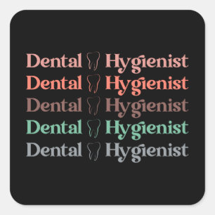Sticker Carré Hygiéniste dentaire   RDH Dentist Dentist Cadeaux