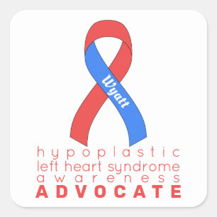 Sticker Carré Hypoplastique Syndrome du Coeur Gauche Avocat Blan