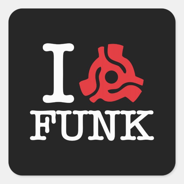 Sticker Carré I 45 Adaptateur Funk (Devant)