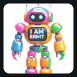 Sticker Carré I Am Eight Robot for Kids 8th Birthday Robot Boy<br><div class="desc">Célébrez le 8ème anniversaire de votre petit avec notre drôle de design robotique "I Am Eight Robot". Parfait pour les enfants, les enfants et les garçons qui aiment les robots et la construction de robots. cet art est idéal pour des fêtes d'anniversaire sur le thème de la robotique, de la...</div>