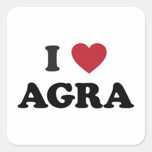 Sticker Carré I coeur Âgrâ Inde