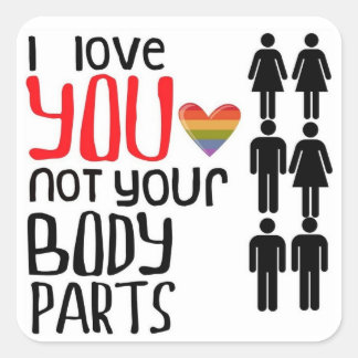 Sticker Carré I Love