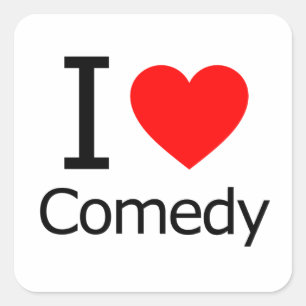 Sticker Carré I Love Comedy