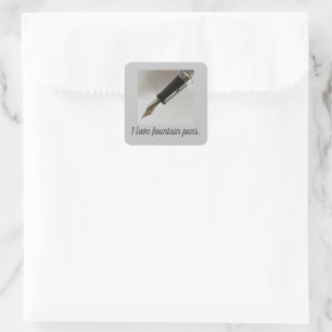 Sticker Carré I Love Fountain Pens