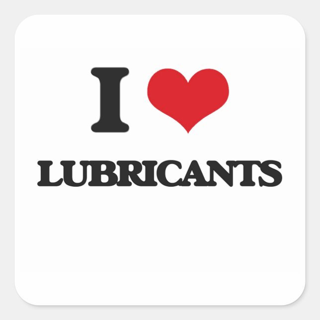 Sticker Carré I Love Lubrifiants (Devant)