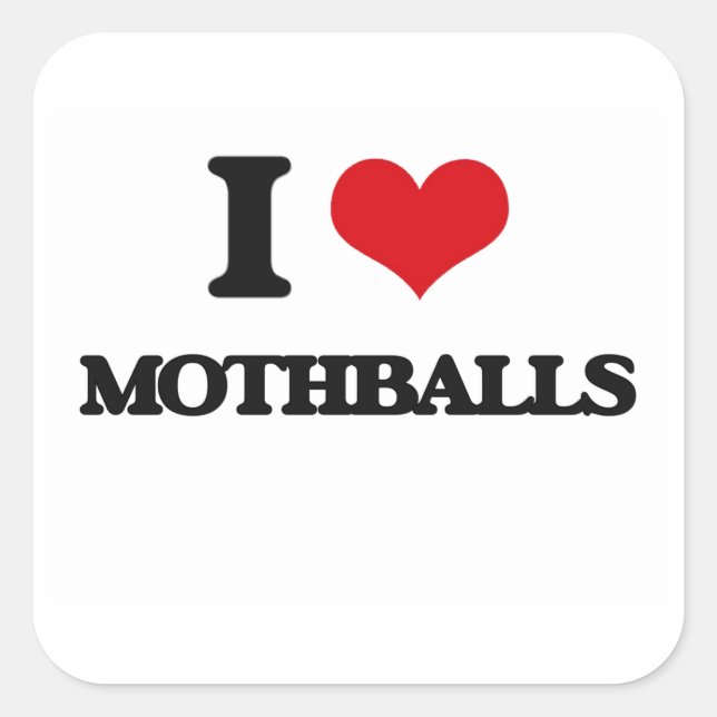 Sticker Carré I Love Mothballs (Devant)