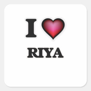 Sticker Carré I Love Riya