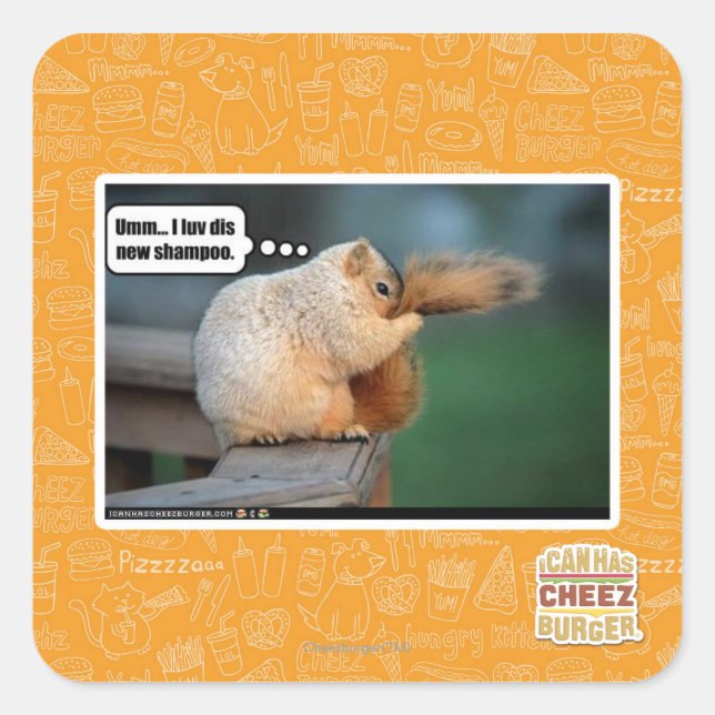 Sticker Carré I nouveau shampooing du luv DIS (Devant)