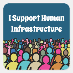 Sticker Carré I Soutien aux infrastructures humaines