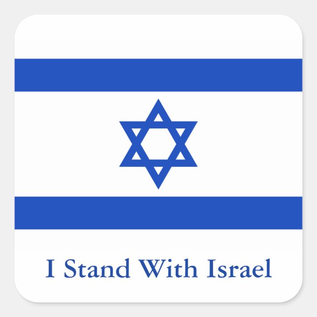 Sticker Carré I Stand with Israel (Devant)