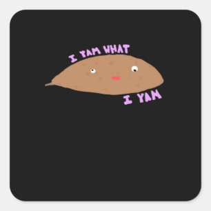 Sticker Carré I Yam What I Yam Classic Trendy