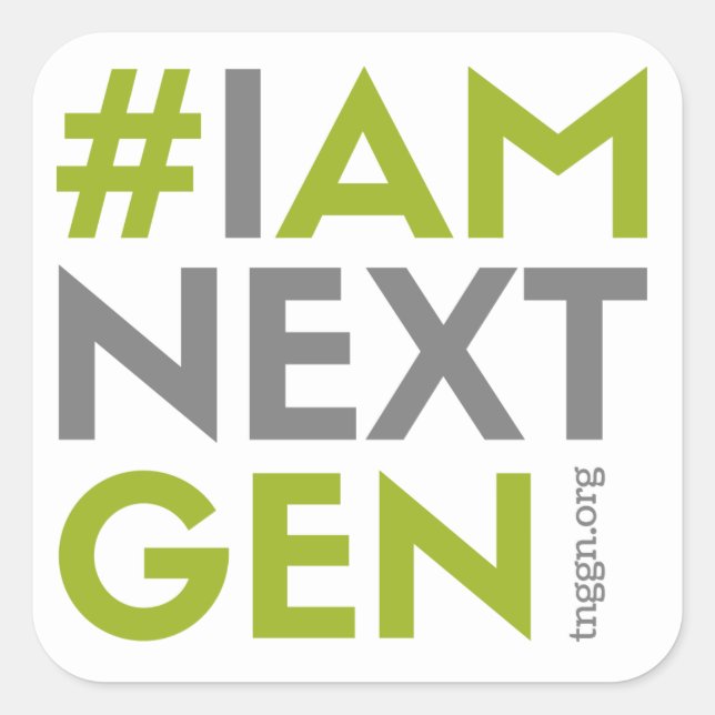 Sticker Carré #IAMNEXTGEN 3"x3" (Devant)