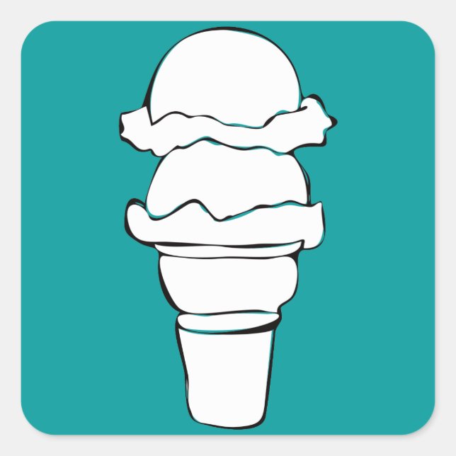 Sticker Carré ice crececurs (Devant)