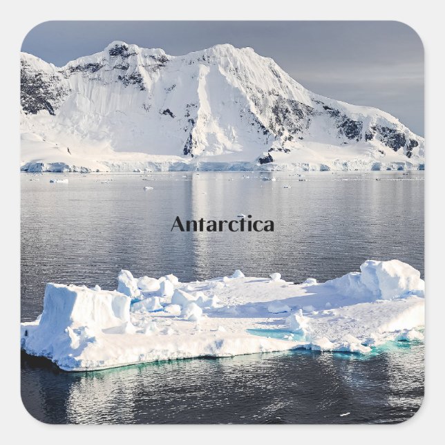 Sticker Carré iceberg de l'Antarctique (Devant)