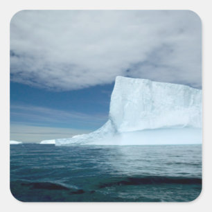 Sticker Carré Icebergs au large de la pointe sud de la Géorgie d